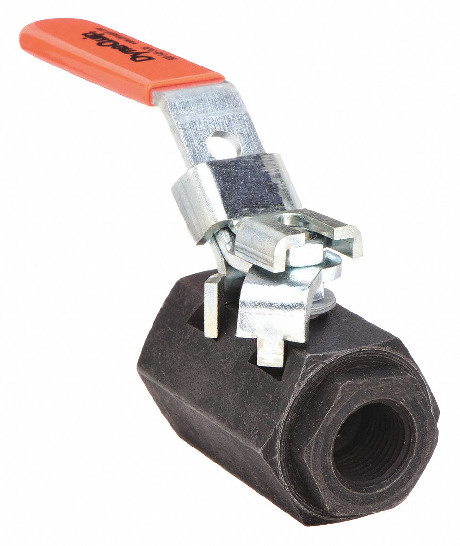 MANUAL TWO-WAY BALL VALVE: ¾ IN, CARBON STEEL, STRAIGHT, FNPT X FNPT, TWO-PIECE