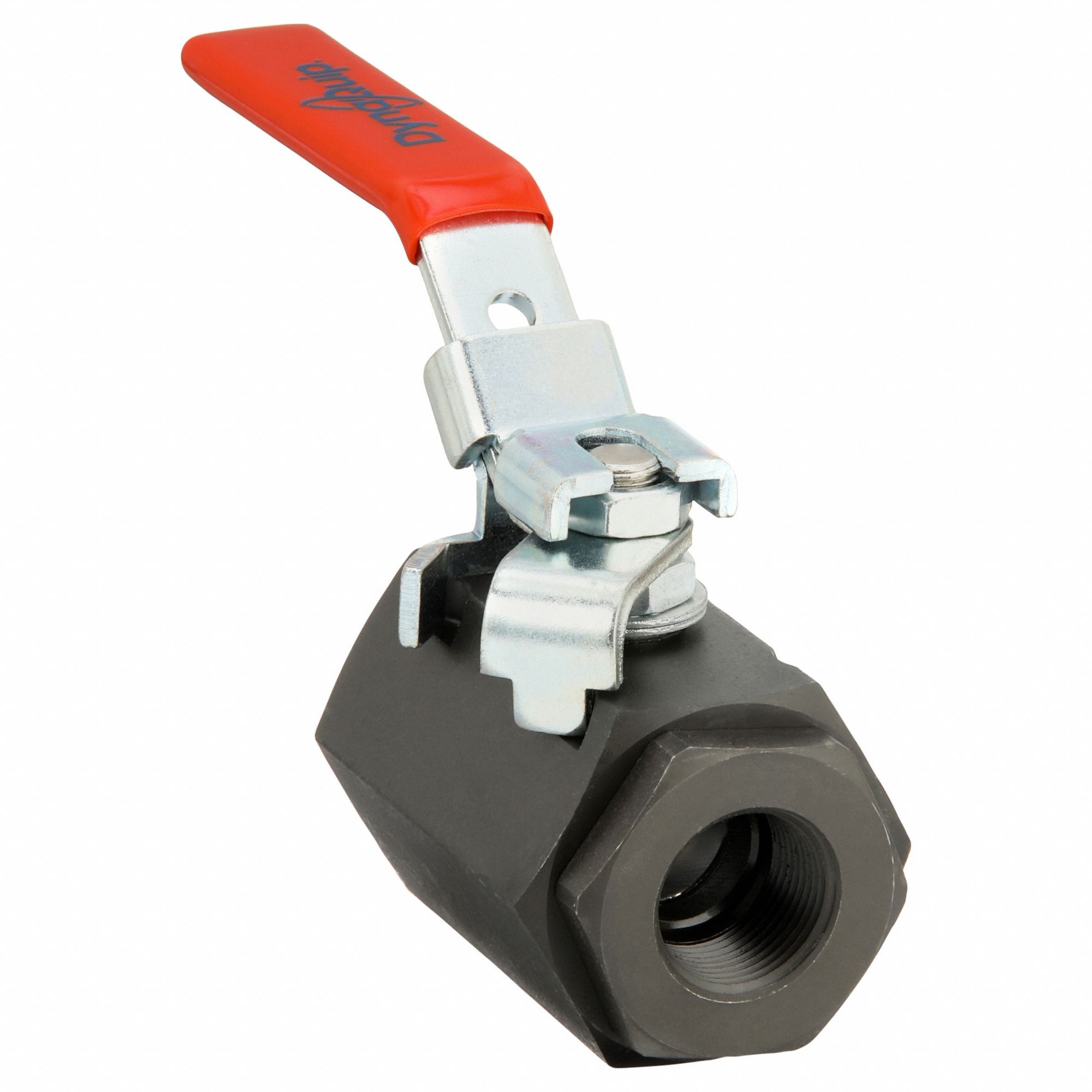 Manual Two-Way Ball Valve: 1 in, Carbon Steel, Straight, FNPT x FNPT, Two-Piece