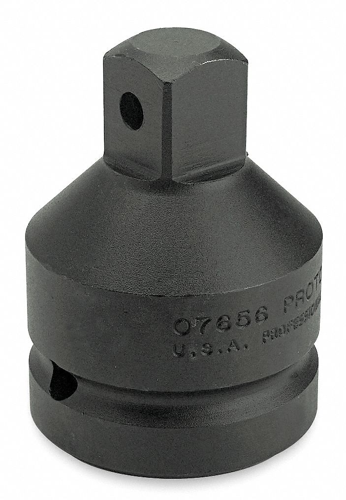 PROTO, 1 in Input Drive Size, Black Oxide, Impact Socket Adapter