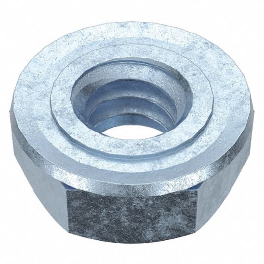 Lock Nut with Conical Washer, 1/4"20 Thread Size, Lock Nut 1AY72