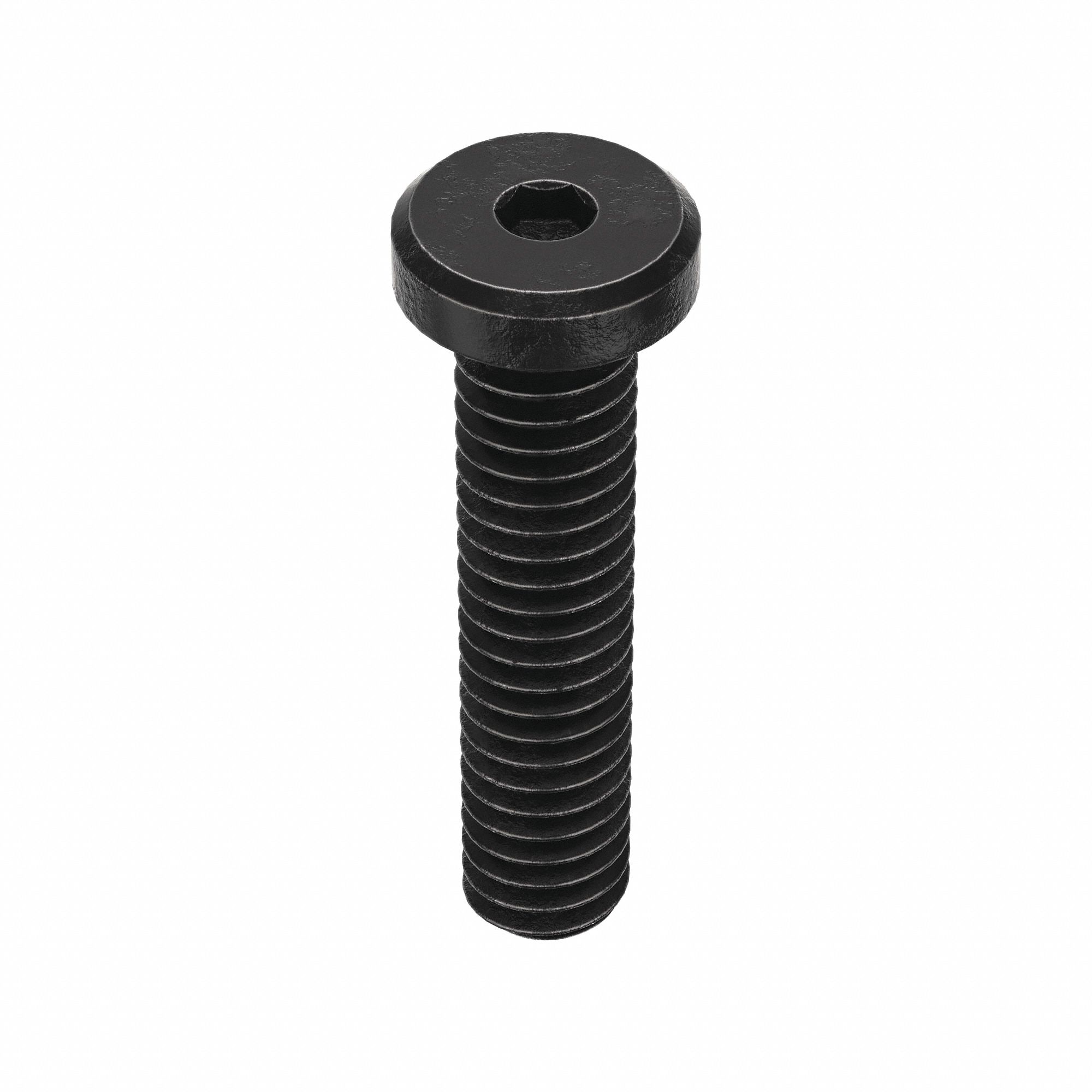 Socket Head Cap Screw: #8-32 Thread Size, 3/4 in Lg, Low-Profile Std, Black Oxide, 100 PK