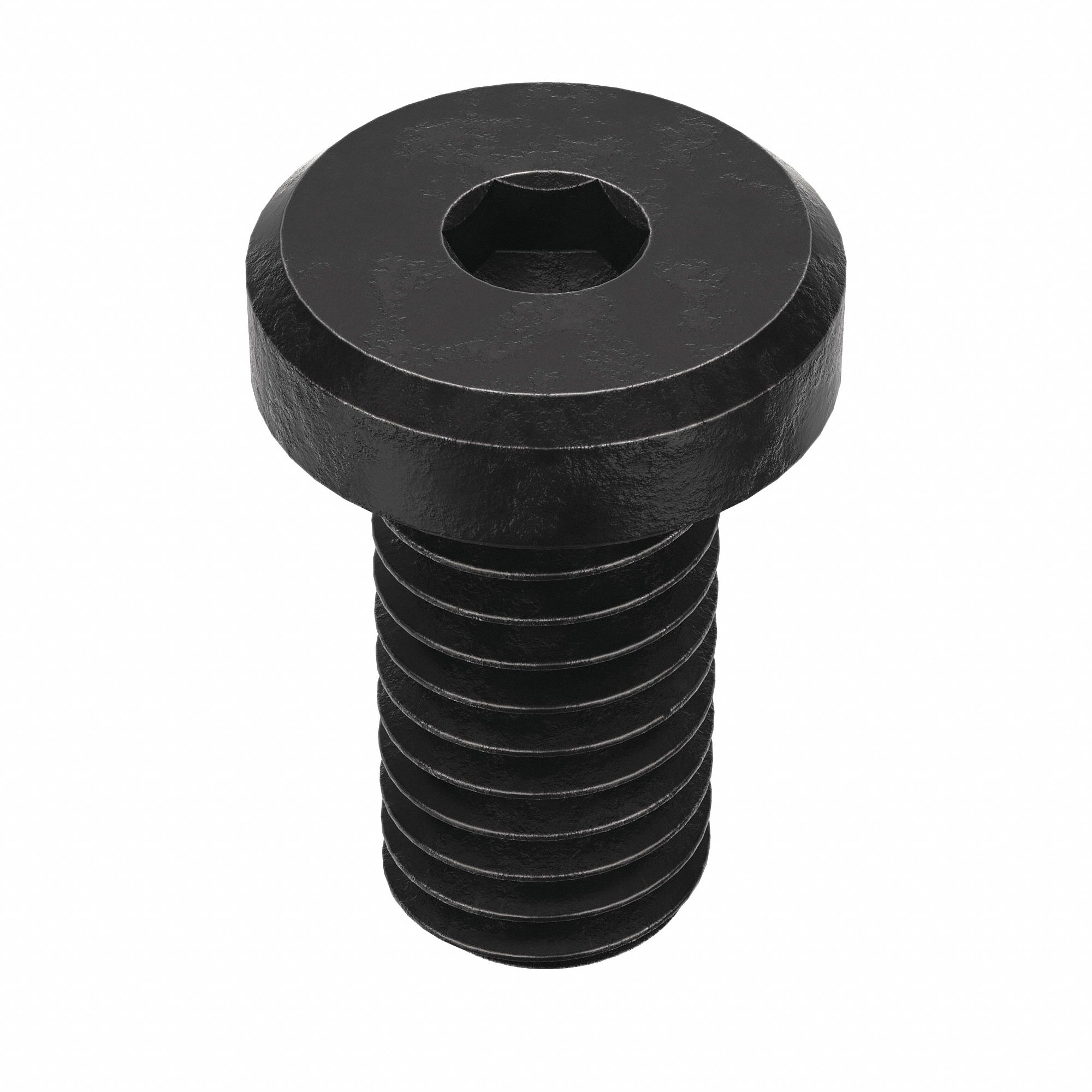 Socket Head Cap Screw: #10-32 Thread Size, 3/8 in Lg, Low-Profile Std, Black Oxide, 100 PK