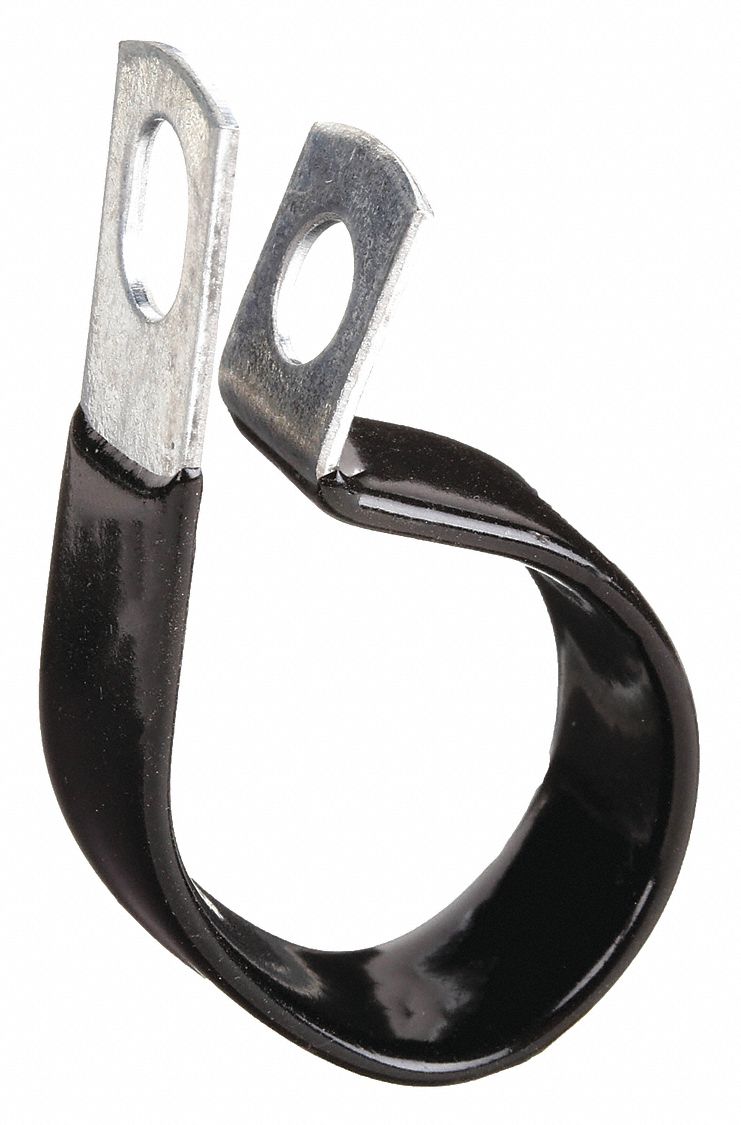 CLAMP,OD 3 IN,3/4 IN W,STEEL,VINYL,PK5