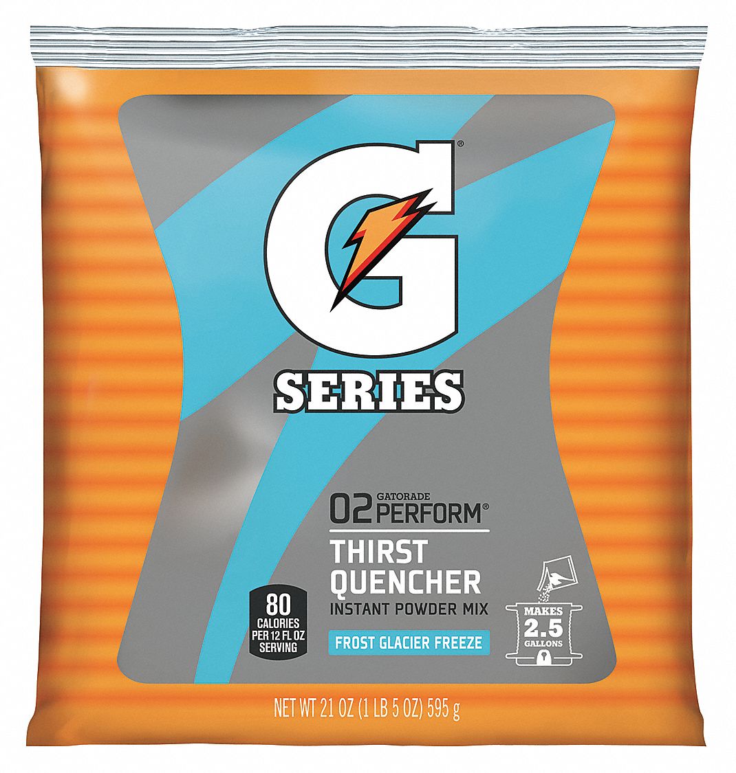Sports Drink Mix: Glacier Freeze, Bulk, 21 oz Concentrate Per Pack, 2.5 gal Yield per Pack