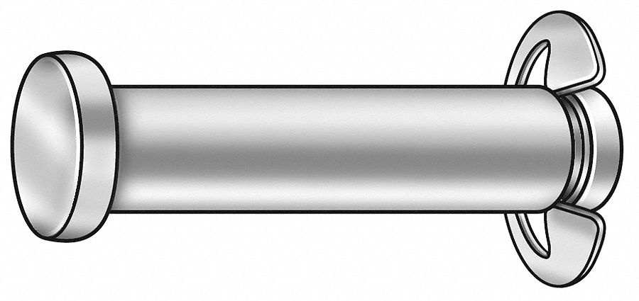 GRAINGER APPROVED 11-333Z Clevis Pin,Std,1018,Zinc,1x3 1/2 In L 