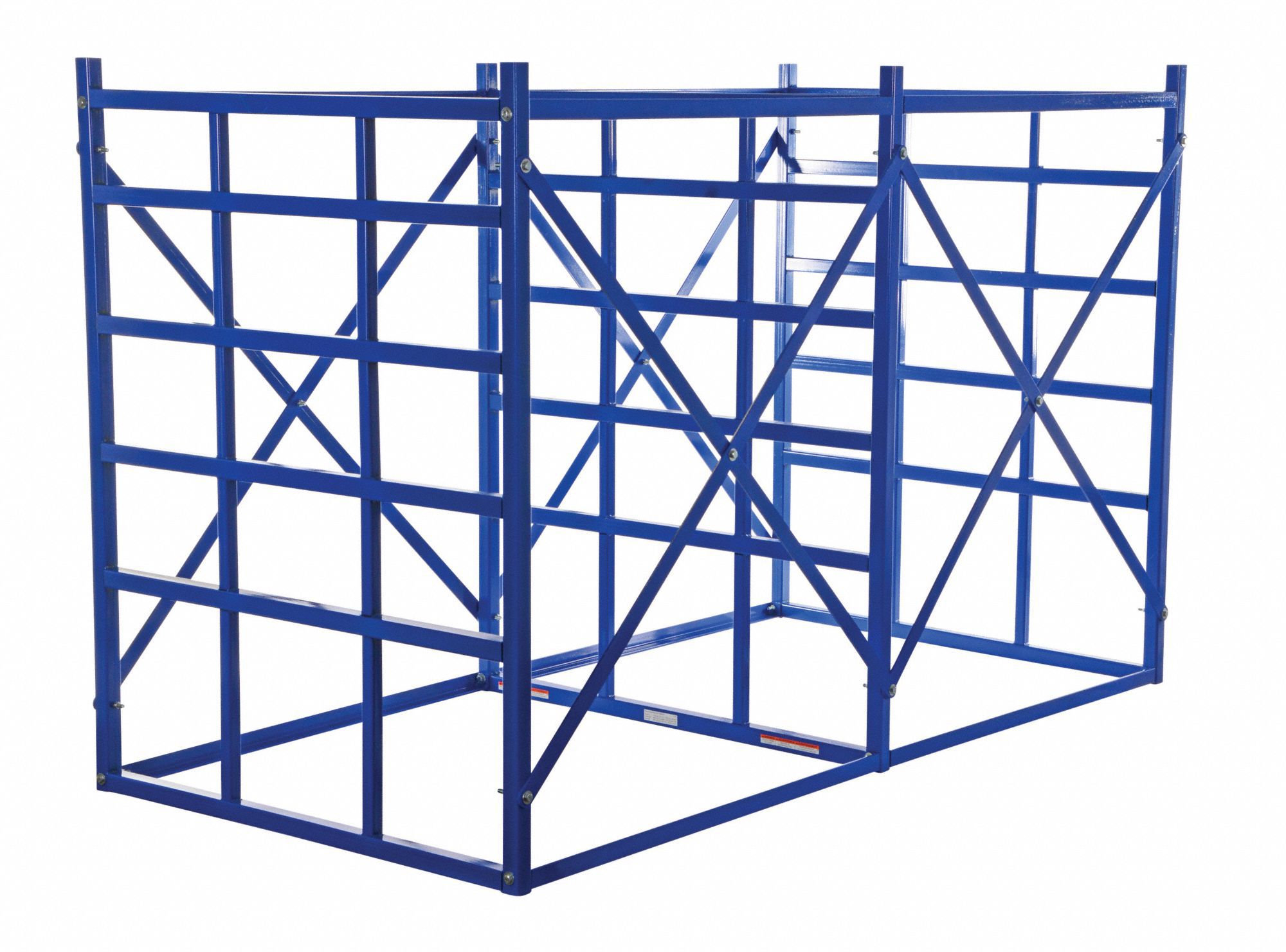 LONG BAR PIGEON HOLE RACK, ADD-ON, 48 IN X 48 IN X 60 IN, 15 BAYS, BLUE, HORIZONTAL