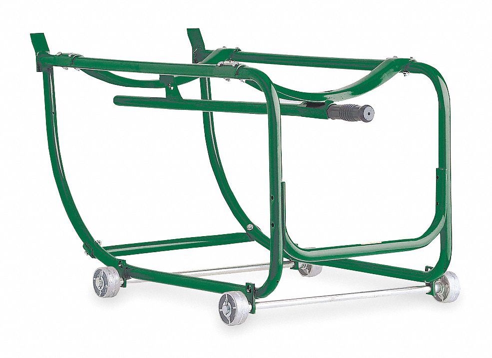 DRUM CRADLE FOR 55 GALLON CABINETS, 22½ X 35½ X 20½ IN, 600 LB CAPACITY, STEEL, GREEN