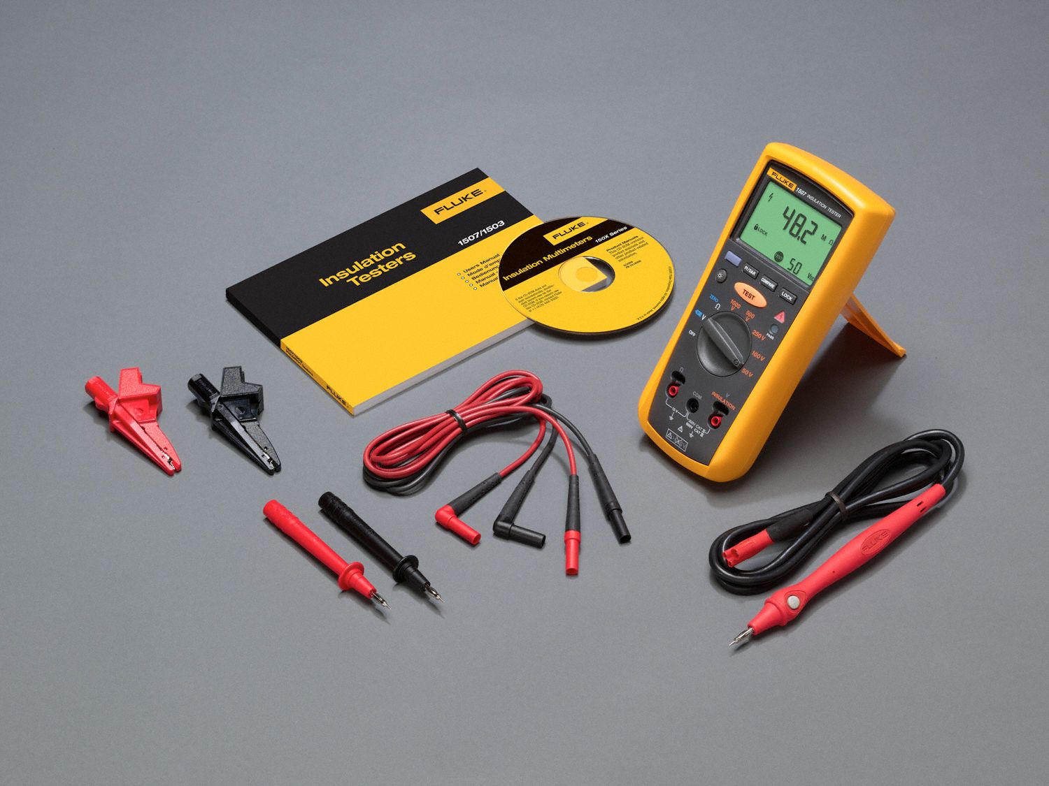 FLUKE Battery Operated Megohmmeter: 0.01M to 10 gigohm, 50/100/250/500 ...