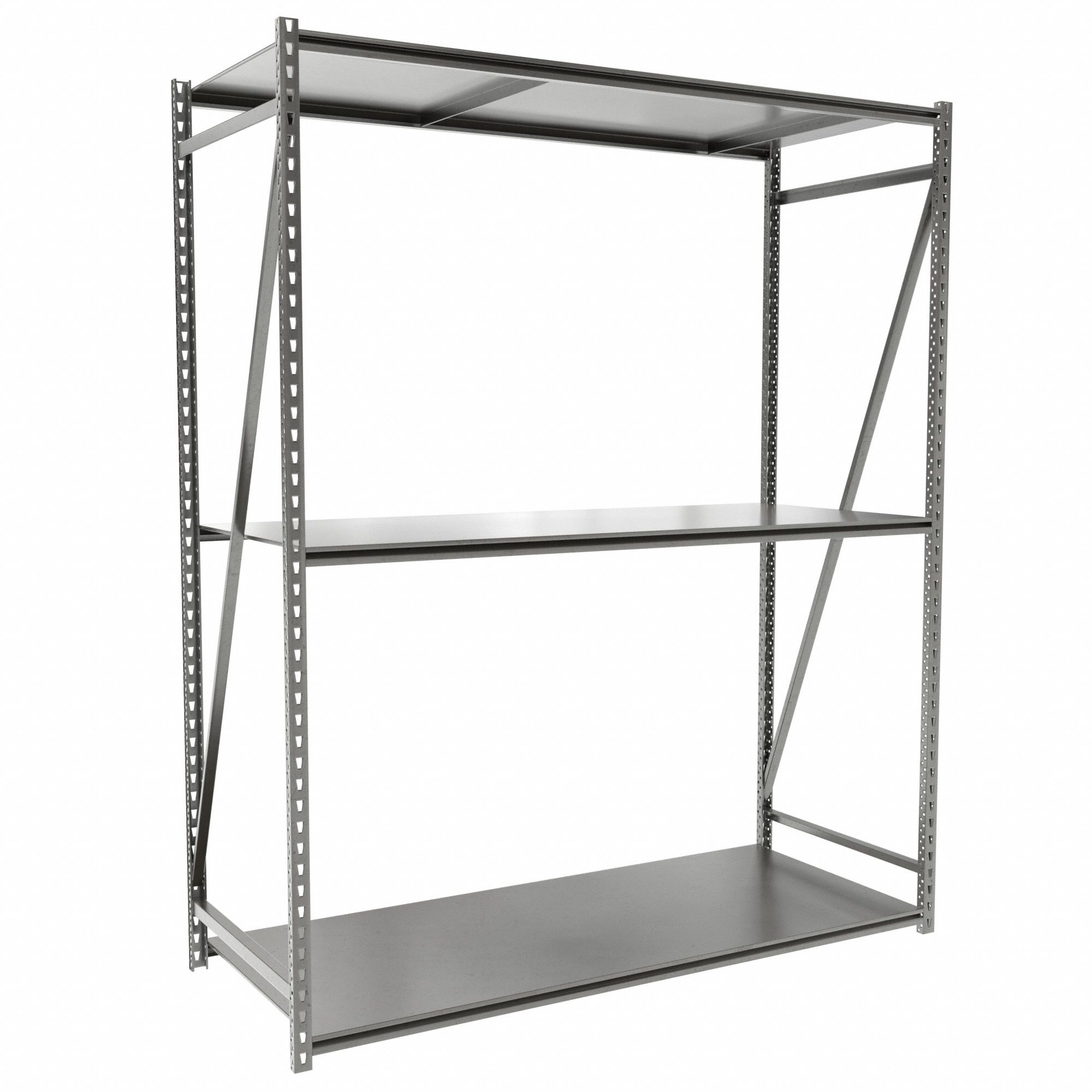 BULK STORAGE RACK, STARTER, MEDIUM-DUTY, 60 IN X 24 IN X 72 IN, PARTICLEBOARD, 3 SHELVES