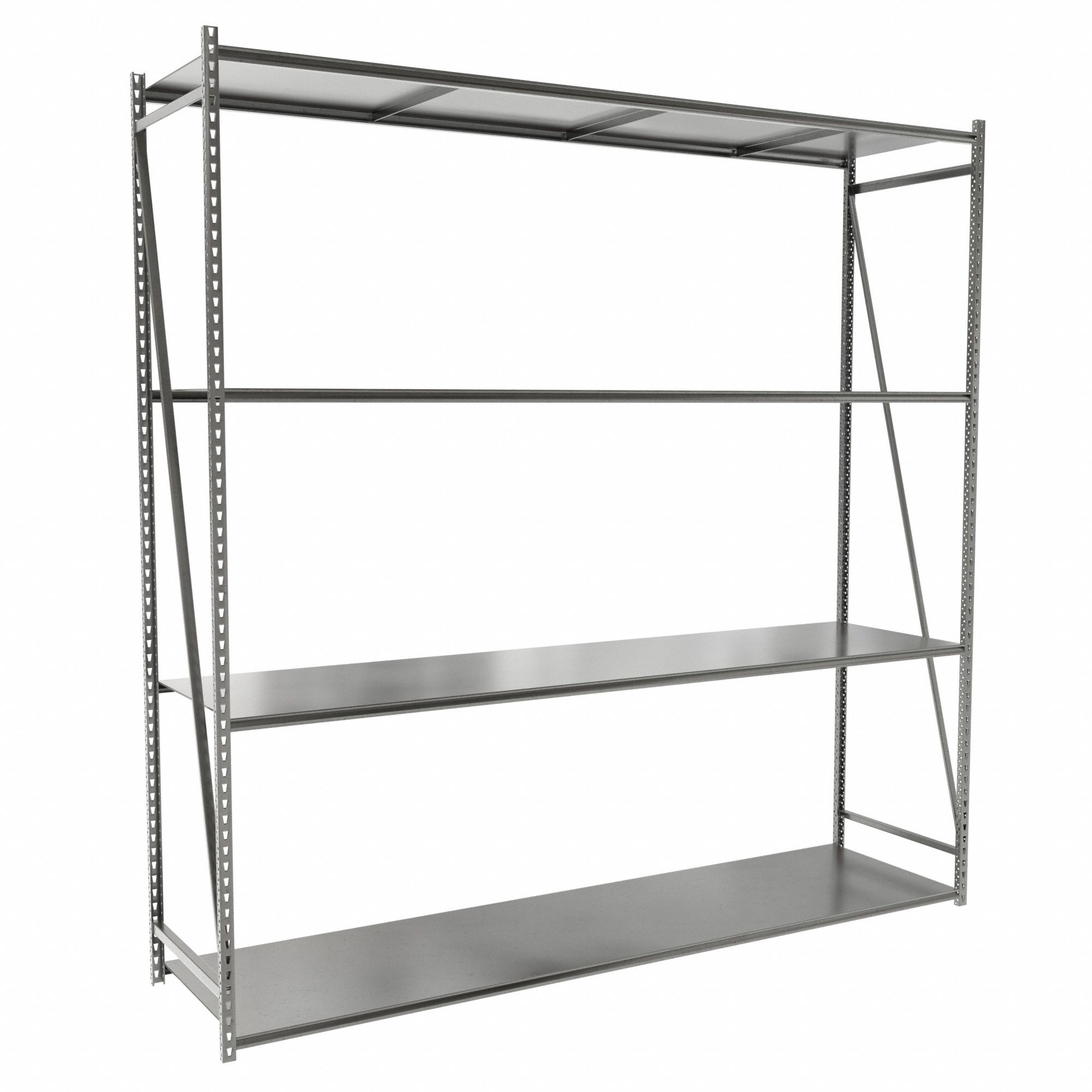 BULK STORAGE RACK, STARTER, MEDIUM-DUTY, 96 IN X 24 IN X 96 IN, PARTICLEBOARD, 4 SHELVES