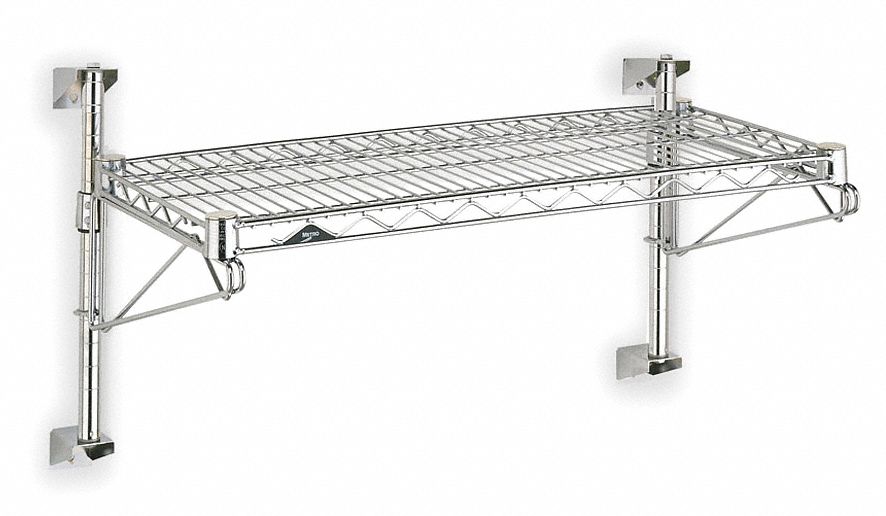 WIRE WALL SHELF,SS,48" W,24" D