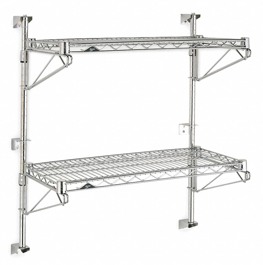 1BEX9 - Industrial Wall Shelving 24 in D Chrome