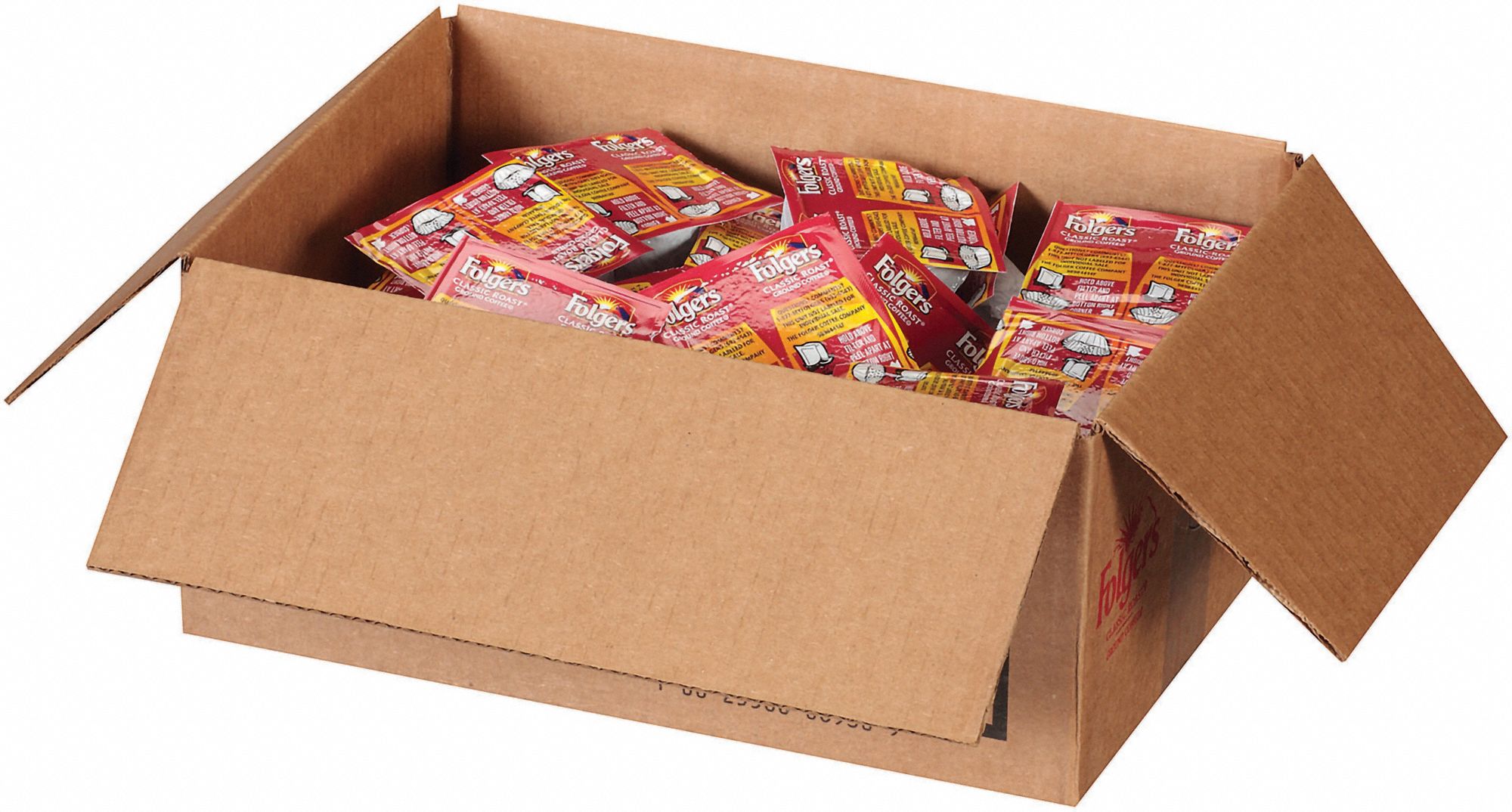 FOLGERS Classic Roast, Medium Coffee, 0.9 oz Vacuum Pack, 42 PK 1BEY7