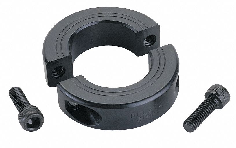 SHAFT COLLAR,TWO PIECE CLAMP,ID 0.1