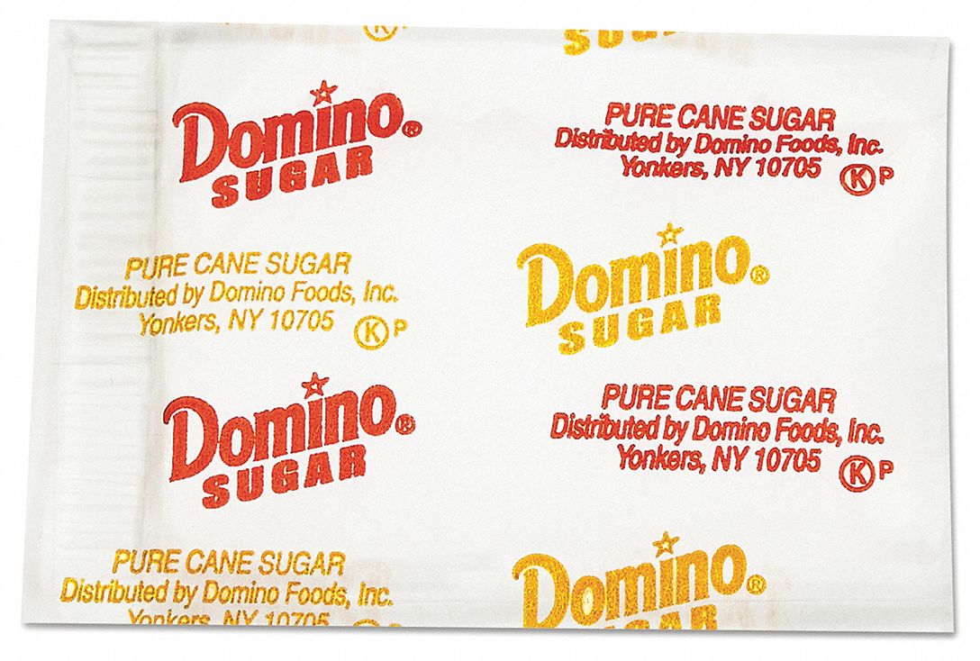 DOMINO 0.1 oz Sugar Packet; PK2000 1BFL5400283 Grainger