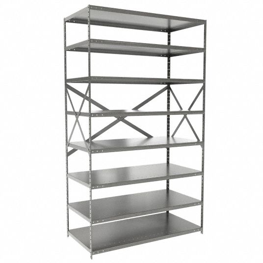 HALLOWELL, Starter, Medium-Duty, Metal Shelving - 1BLB6|5713-24HG ...