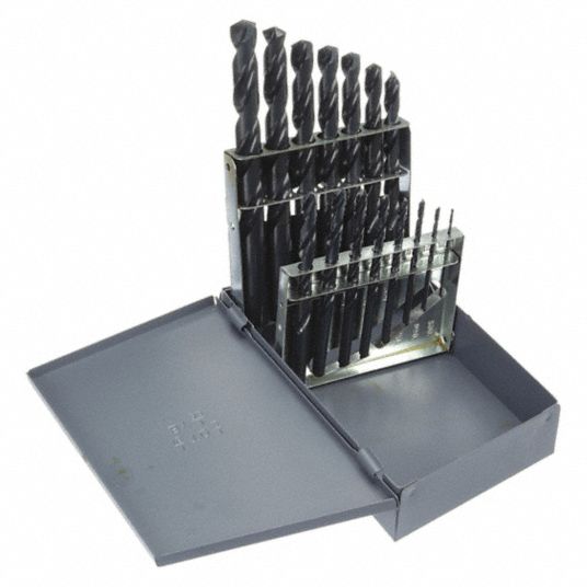 CLE-LINE, 1/16 in Smallest Drill Bit Size, 1/2 in Largest Drill Bit ...