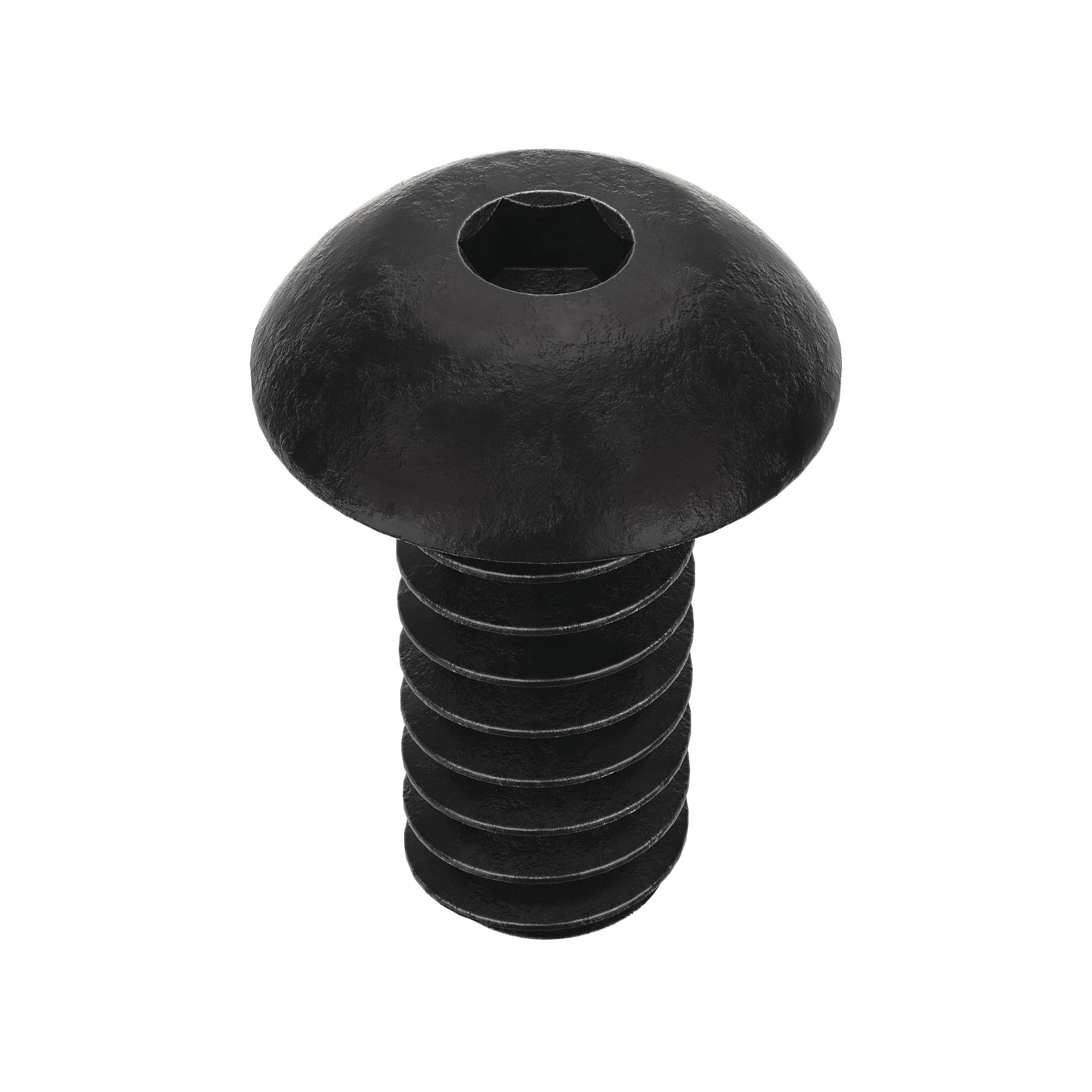 Socket Head Cap Screw: #4-40 Thread Size, 1/4 in Lg, Button, Black Oxide, Alloy Steel, 100 PK