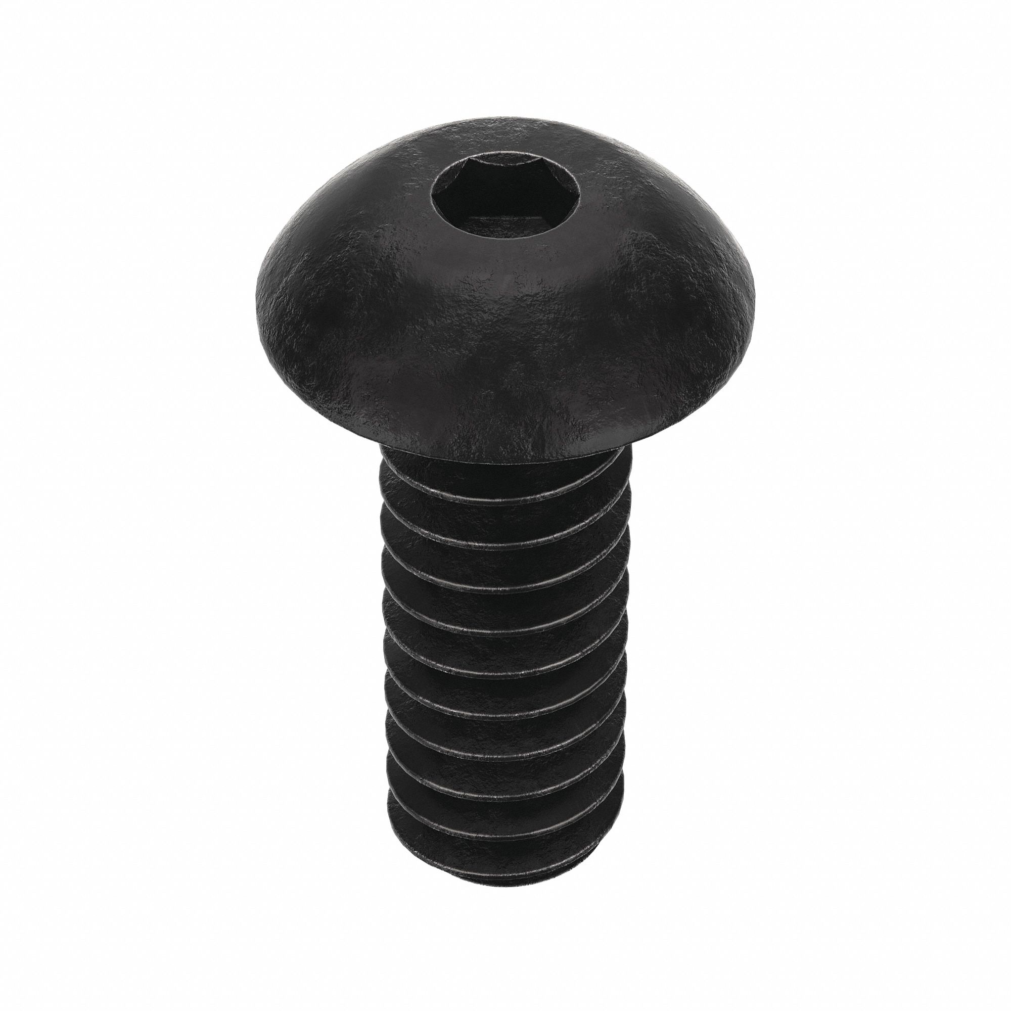 Socket Head Cap Screw: #4-40 Thread Size, 5/16 in Lg, Button, Black Oxide, Alloy Steel, 100 PK