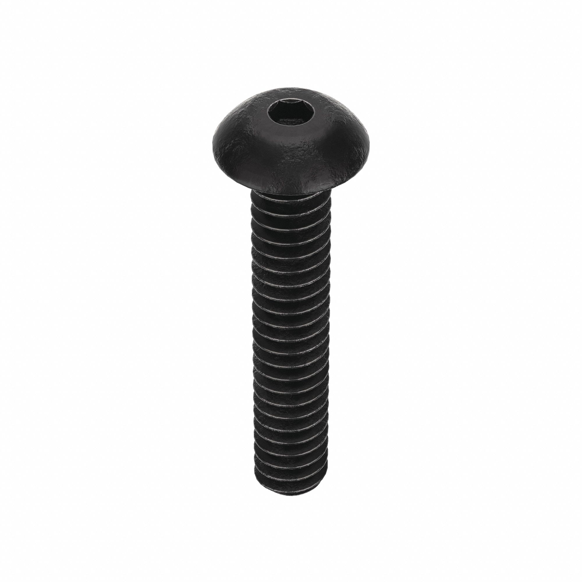 Socket Head Cap Screw: #4-40 Thread Size, 5/8 in Lg, Button, Black Oxide, Alloy Steel, 100 PK