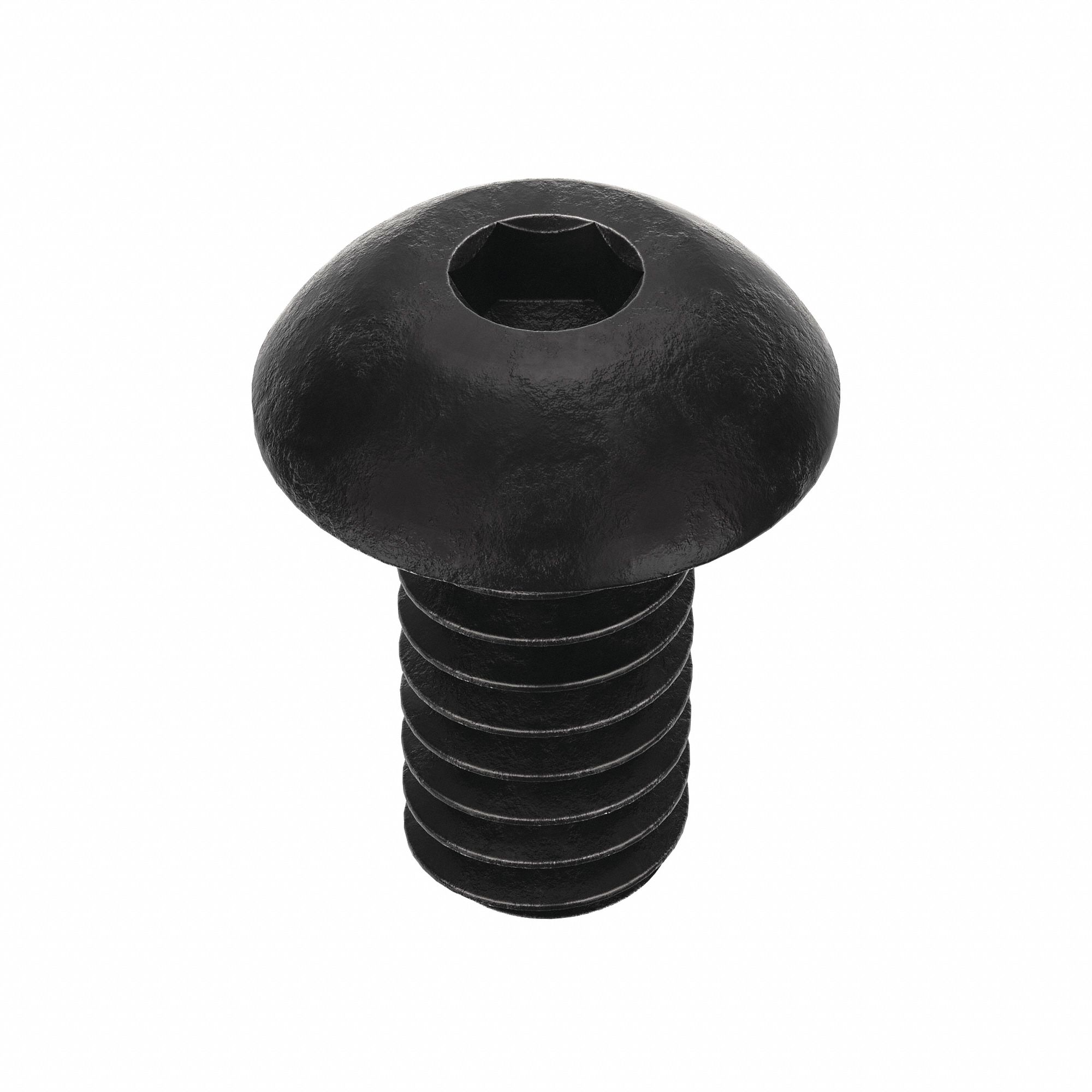 Socket Head Cap Screw: #5-40 Thread Size, 1/4 in Lg, Button, Black Oxide, Alloy Steel, 100 PK