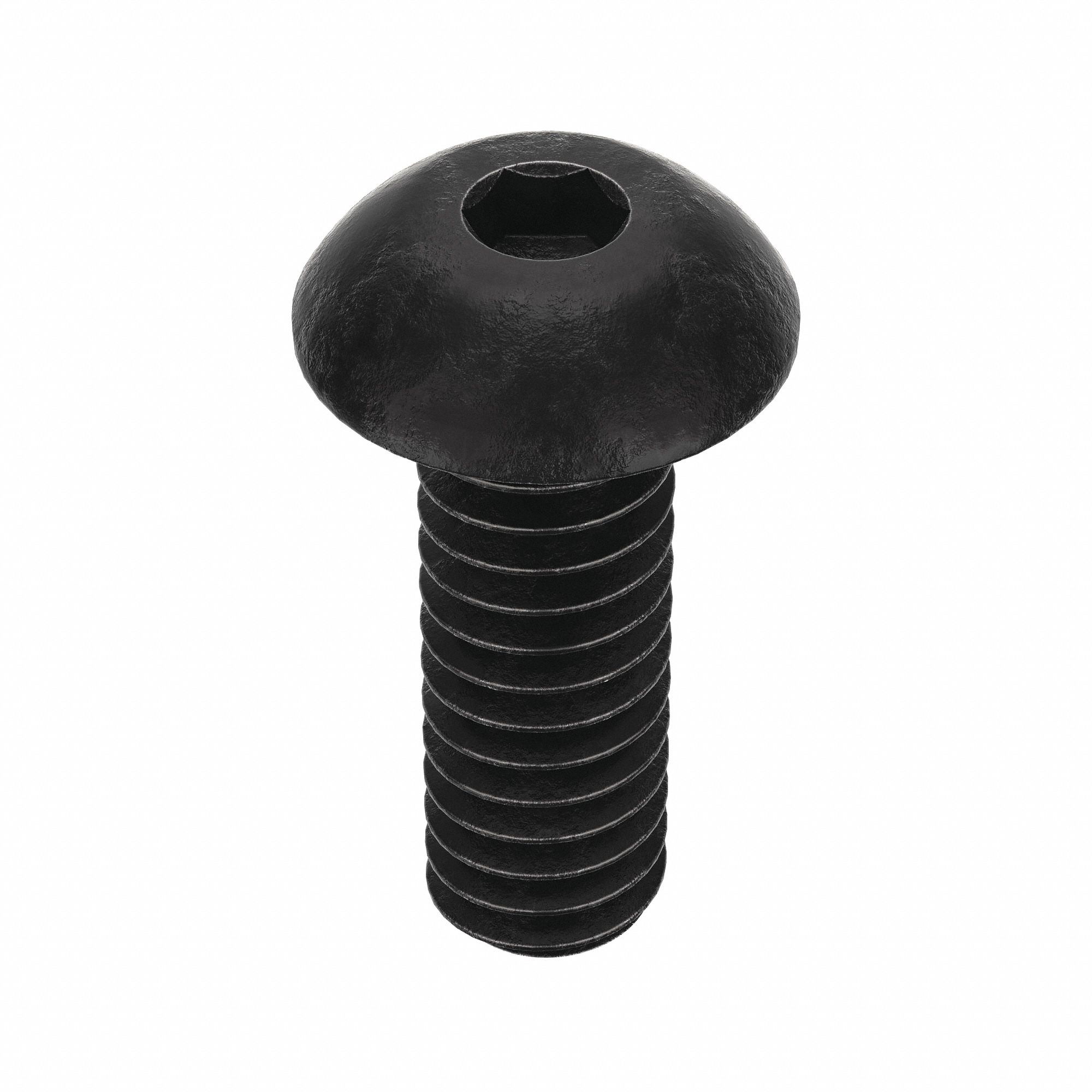 Socket Head Cap Screw: #5-40 Thread Size, 3/8 in Lg, Button, Black Oxide, Alloy Steel, 100 PK