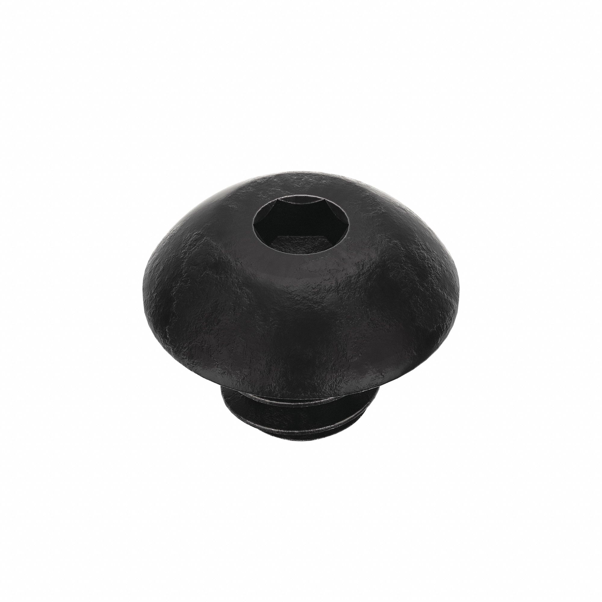 Socket Head Cap Screw: #6-32 Thread Size, 1/8 in Lg, Button, Black Oxide, Alloy Steel, 50 PK