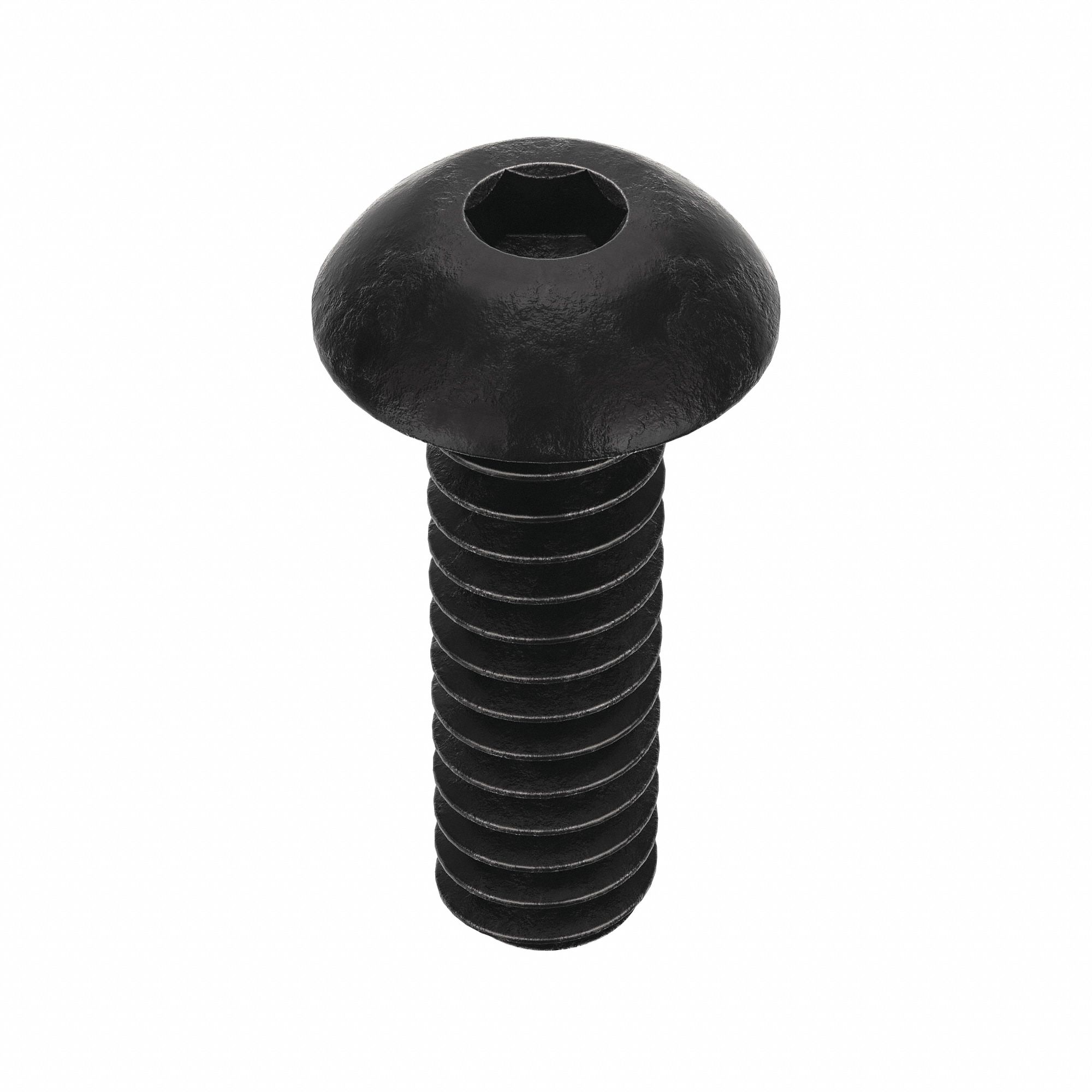 Socket Head Cap Screw: #10-24 Thread Size, 5/8 in Lg, Button, Black Oxide, Alloy Steel, 100 PK