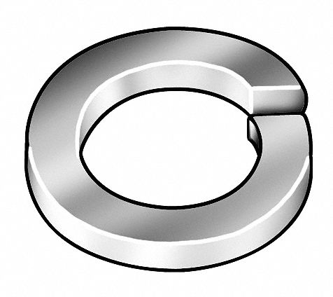 SPLIT LOCK WASHER, FOR SCREW SIZE 5/16 IN, SPRING STEEL, PLAIN, STEEL, 100 PK