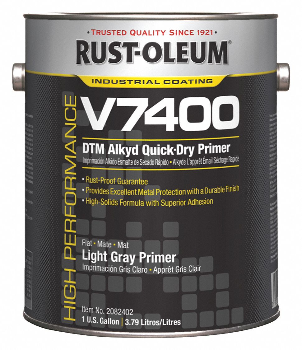 RUST-OLEUM, Exterior/Interior, Gray, Rust Inhibitive Primer - 1BW42