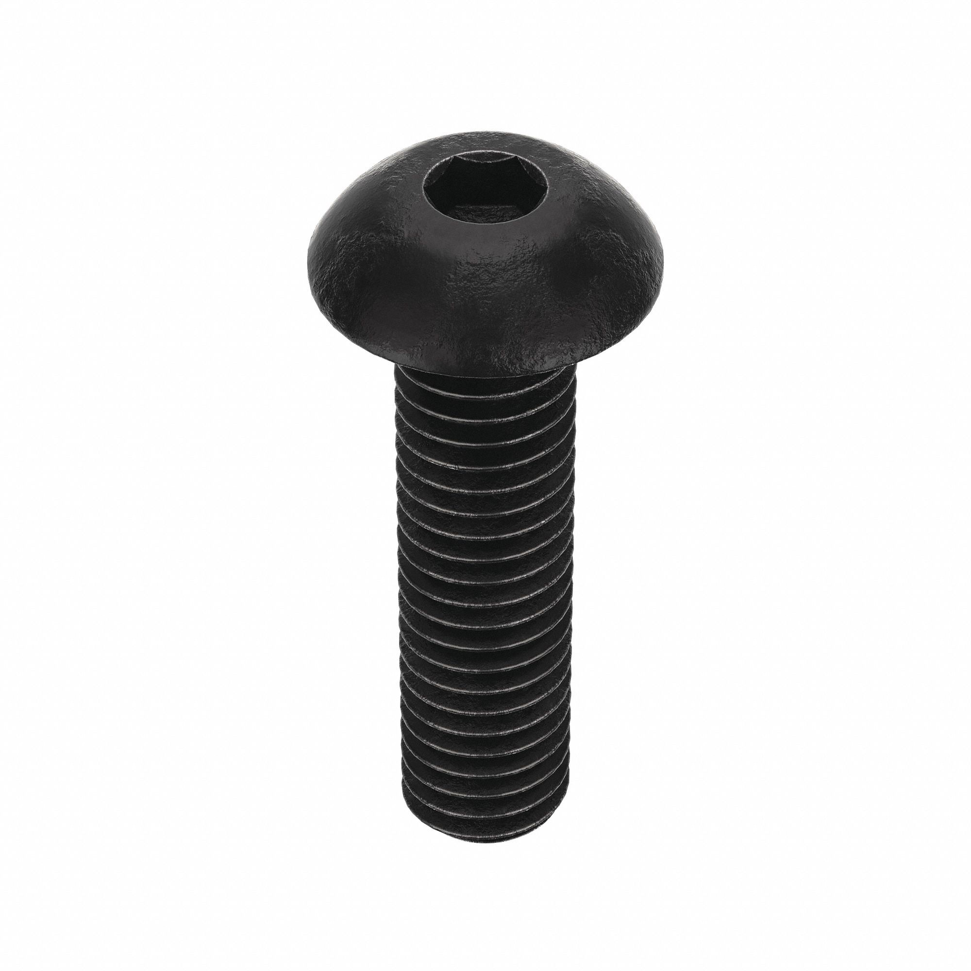 Socket Head Cap Screw: #10-32 Thread Size, 3/4 in Lg, Button, Black Oxide, Alloy Steel, 100 PK