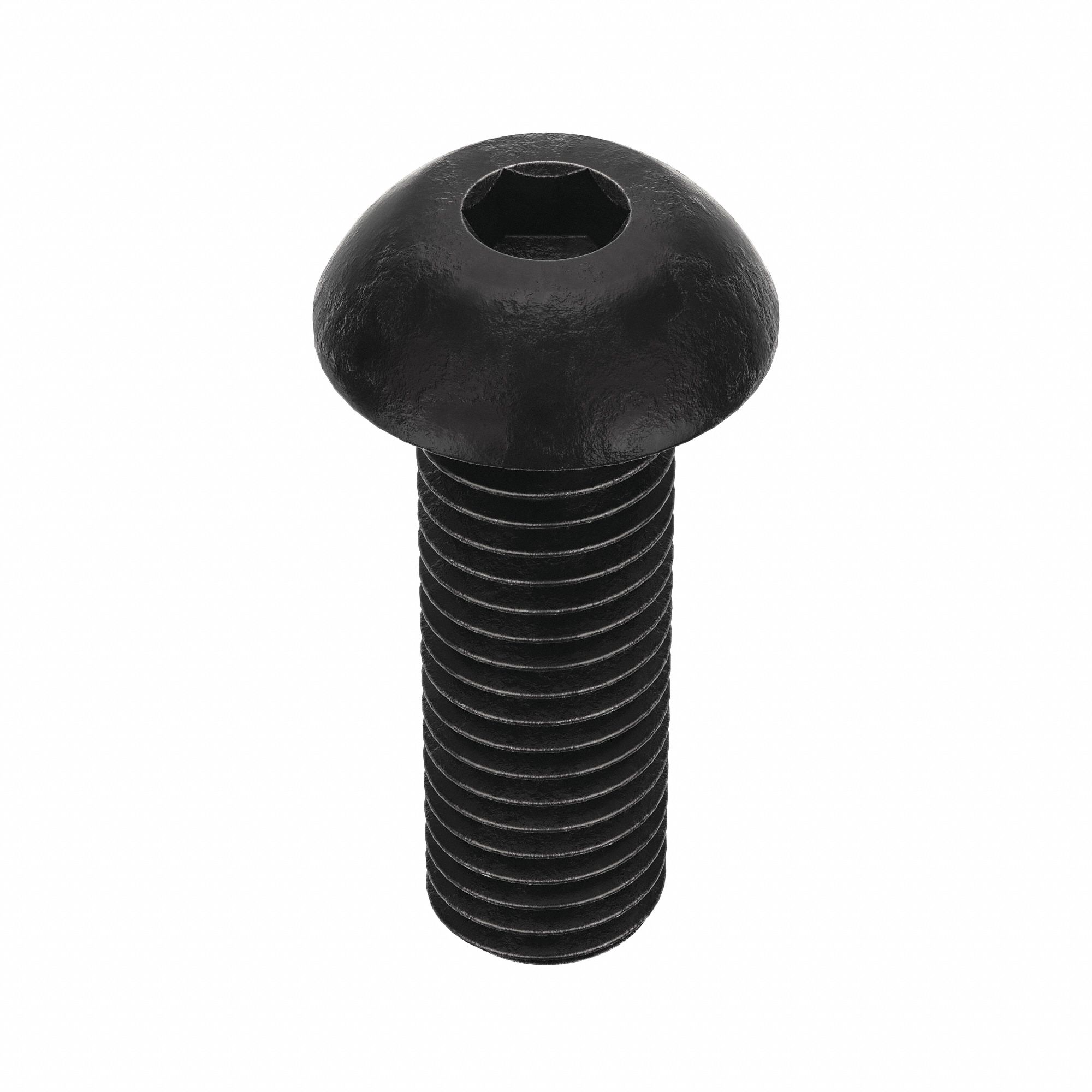 SOCKET HEAD CAP SCREW, ¼"-28 THREAD SIZE, ¾ IN L, BUTTON, BLACK OXIDE, STEEL, UNF, 100 PK