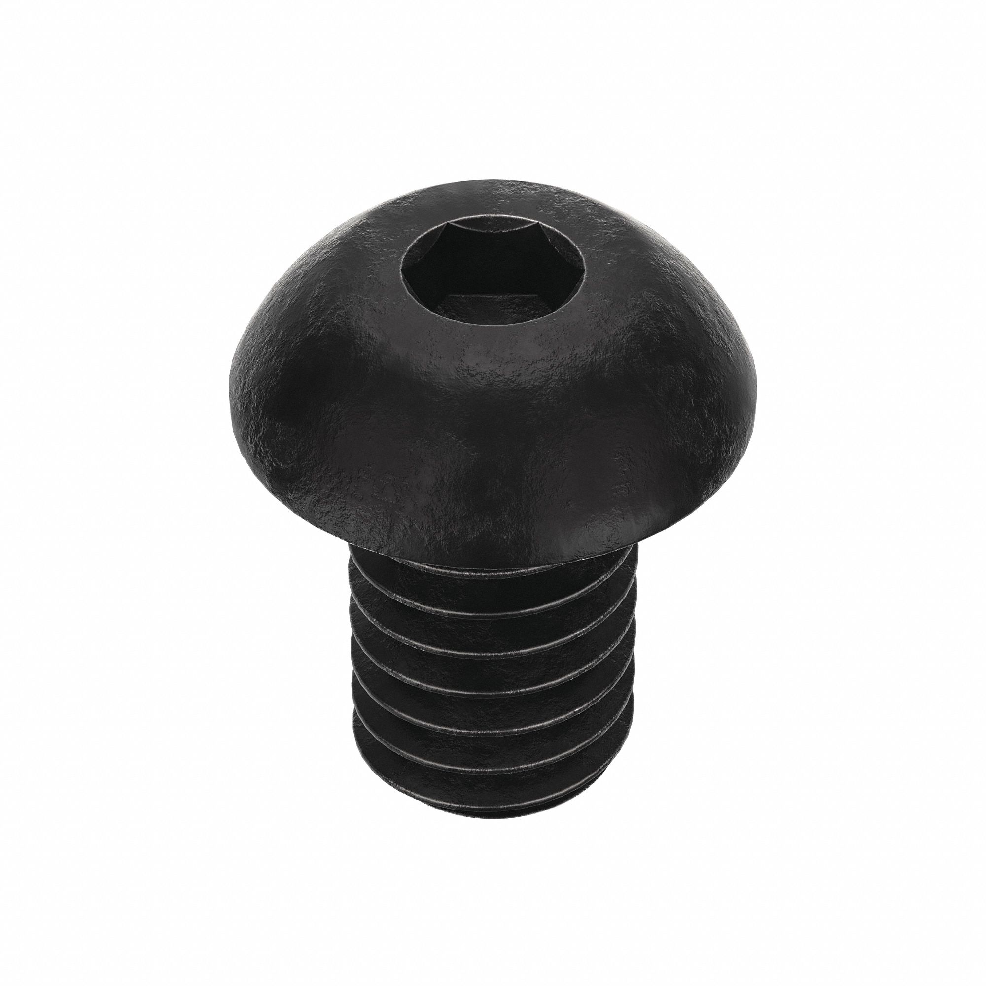 SOCKET HEAD CAP SCREW, 5/16"-18 THREAD SIZE, ½ IN L, BUTTON, BLACK OXIDE, STEEL, UNC, 100 PK