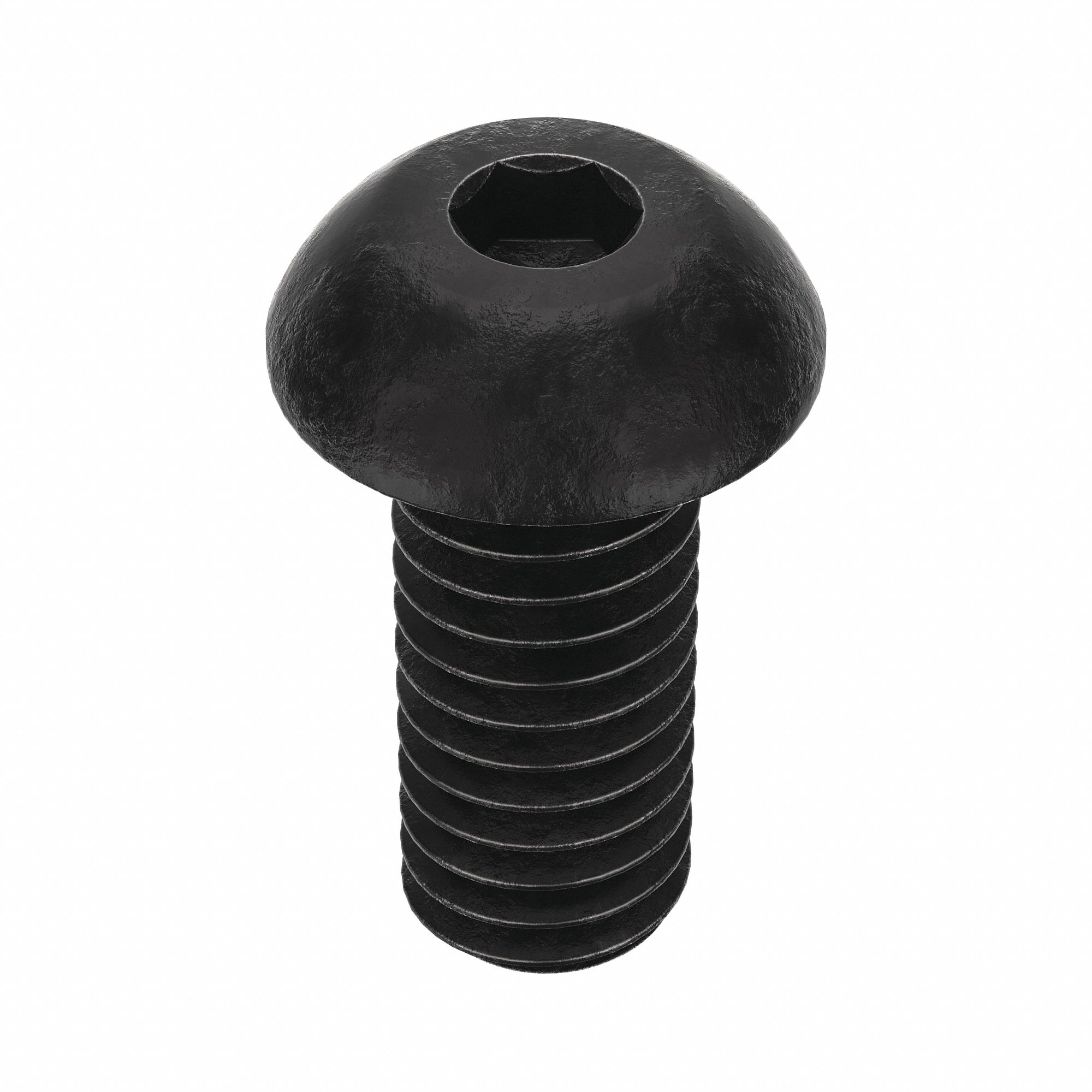 Socket Head Cap Screw: 5/16"-18 Thread Size, 3/4 in Lg, Button, Black Oxide, Alloy Steel, 100 PK