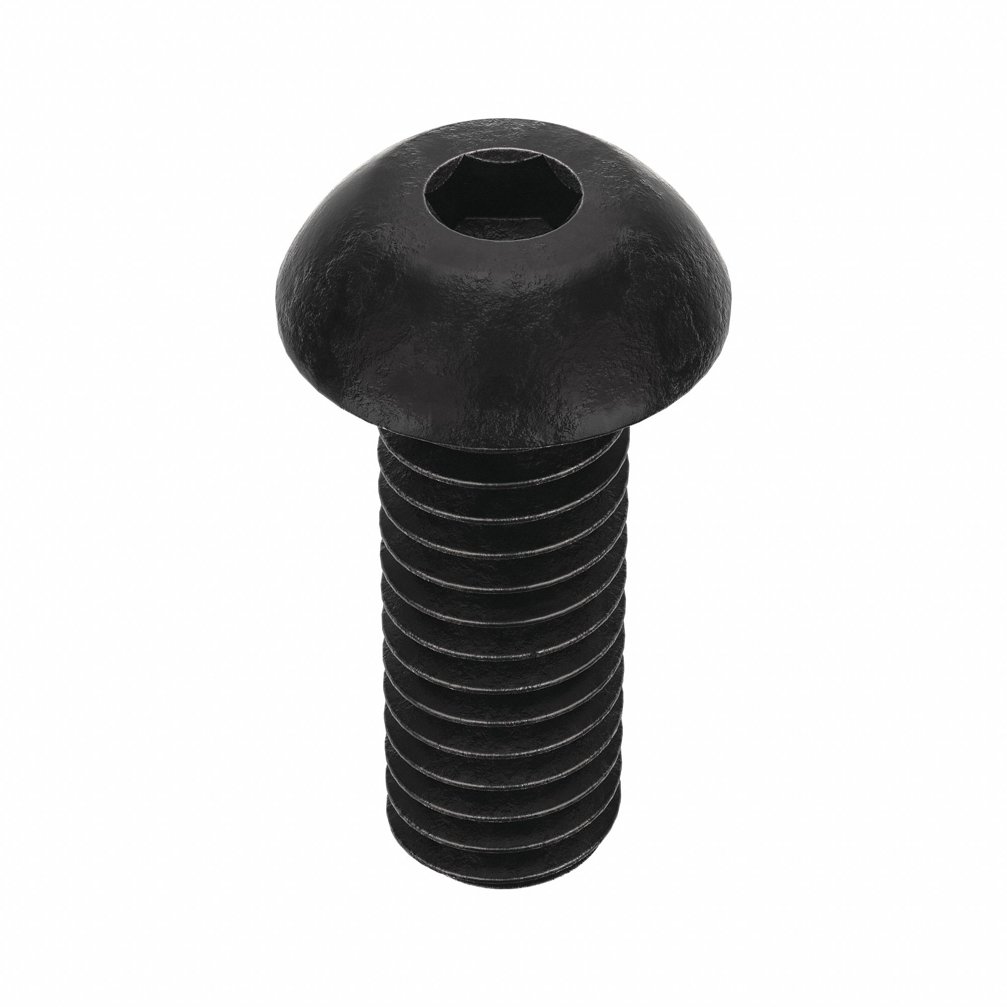 Socket Head Cap Screw: 5/16"-18 Thread Size, 7/8 in Lg, Button, Black Oxide, Alloy Steel, 100 PK