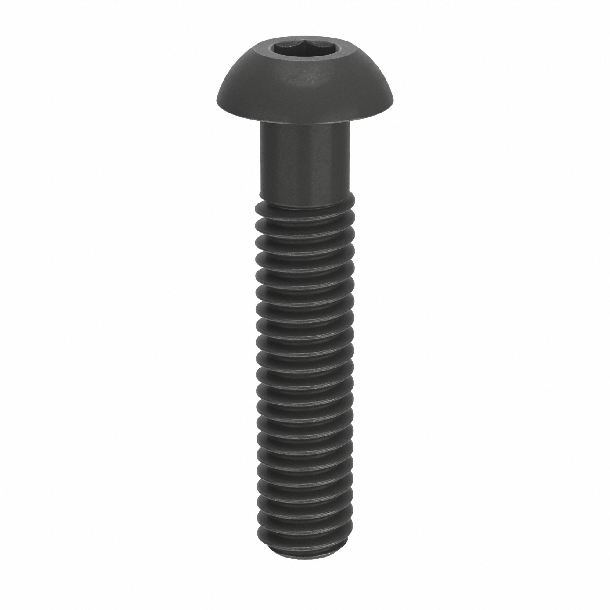 Socket Head Cap Screw: 5/16"-18 Thread Size, 1 1/2 in Lg, Button, Black Oxide, Alloy Steel, 50 PK