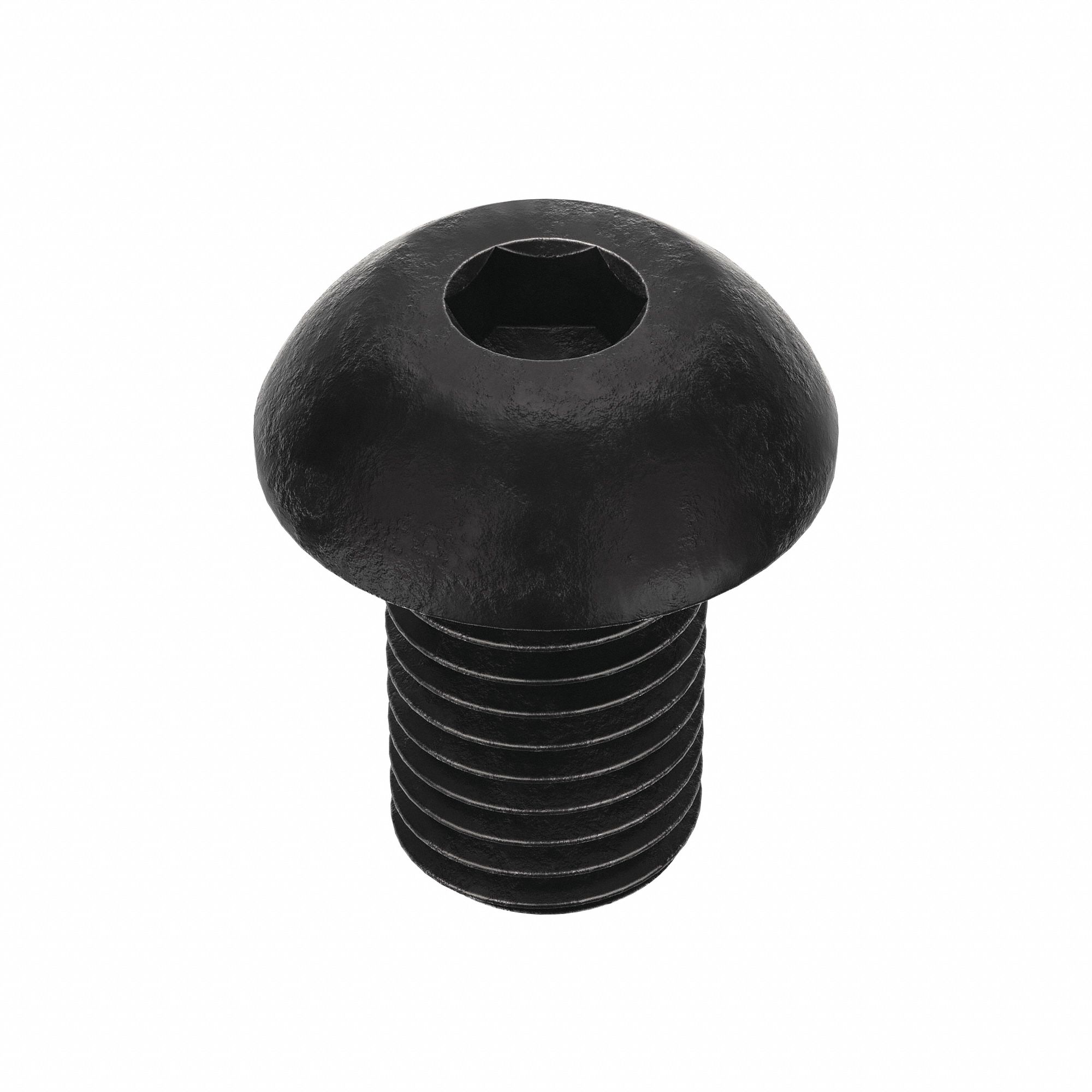 Socket Head Cap Screw: 5/16"-24 Thread Size, 1/2 in Lg, Button, Black Oxide, Alloy Steel, 100 PK