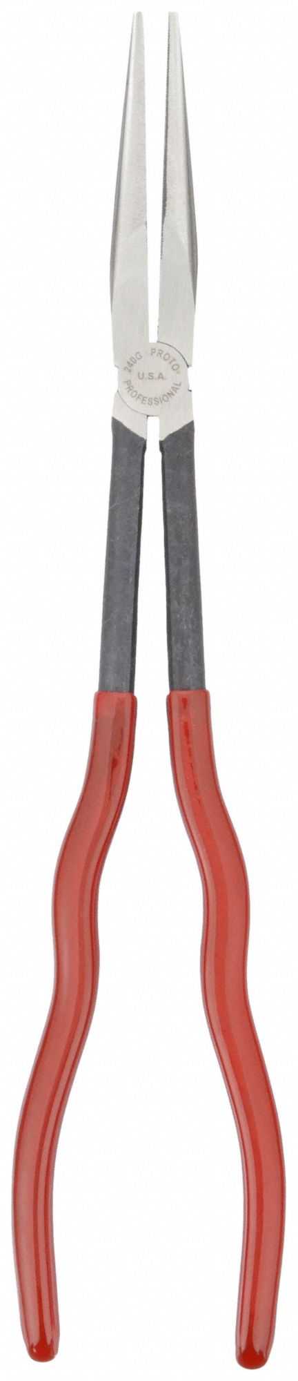 Needle Nose Plier: 1 7/8 in Max Jaw Opening, 11 5/8 in Overall Lg, 2 7/8 in  Jaw Lg, 13/32 in Tip Wd