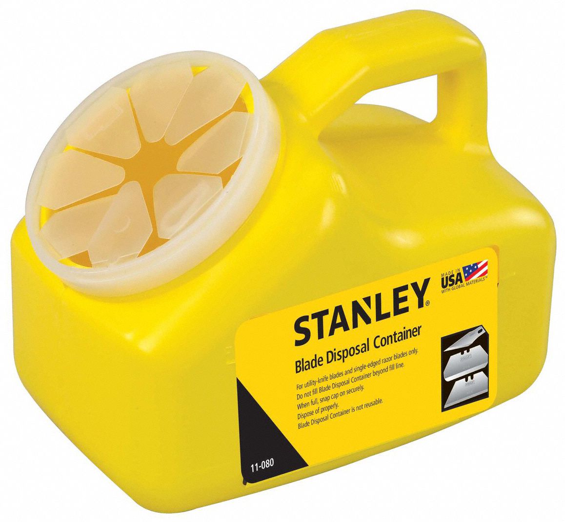 Blade Disposal Unit: Blade Disposal Container, Approximately (5000) Blades, Plastic, Yellow