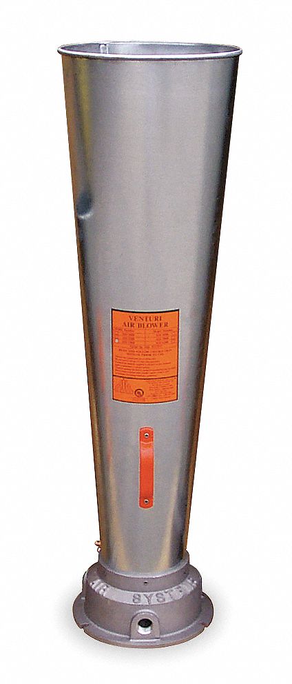 VENTURI PNEUMATIC AIR BLOWER, 1 IN NPT, 140 PSI MAXIMUM INLET, STEEL