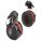 EARMUFFS, HARD HAT-MOUNT, RIGID, BLK,RED, FOAM/PUR/PVC/ACETAL/SS/ABS, 27DB, CSA