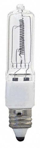 HALOGEN BULB, MINIATURE CANDELABRA SCREW (E11), (T) TUBULAR, T4, EHT, 120V AC