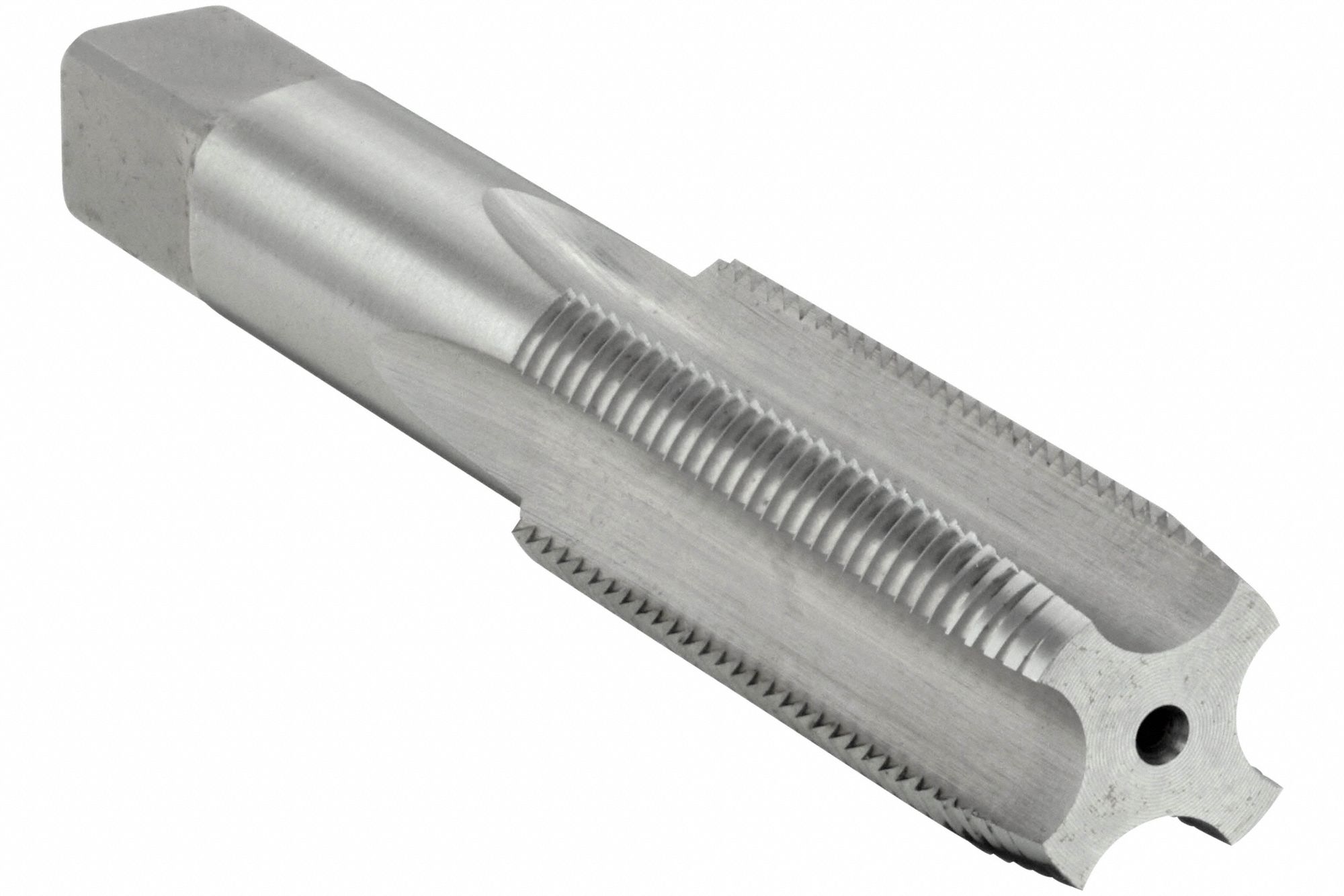 Straight Flute Tap: 1"-8 Thread Size, 2 1/2 in Thread Lg, 5 1/8 in Overall Lg, Plug