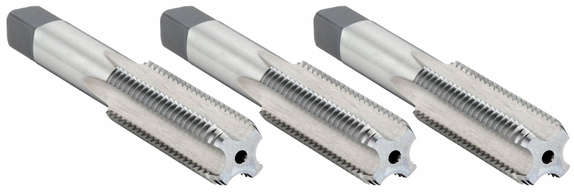 TAP SET, M24-3 TAP THREAD, 2 7/32 IN THREAD L, 4 29/32 IN LENGTH, RIGHT HAND