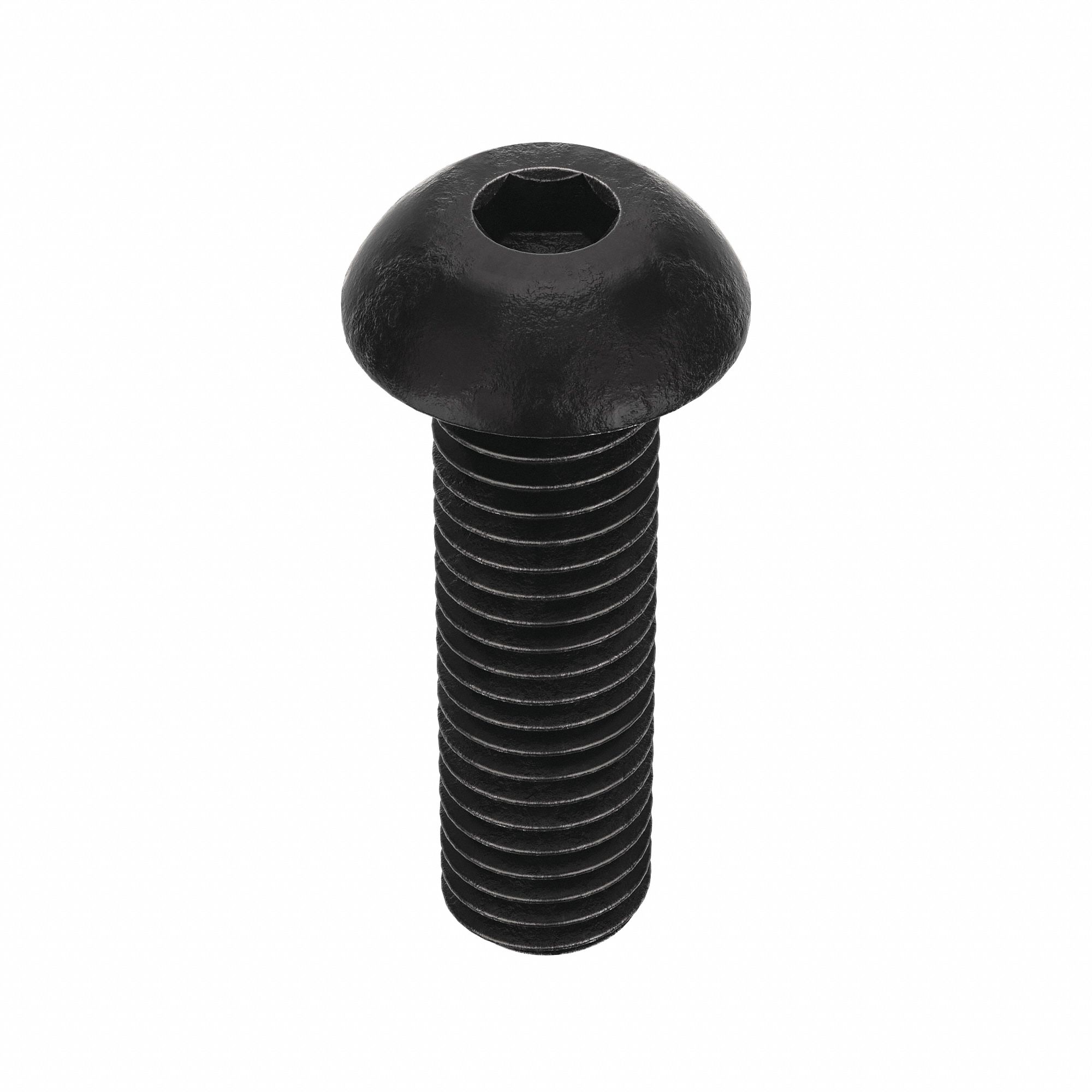 Socket Head Cap Screw: 1/2"-13 Thread Size, 1 3/4 in Lg, Button, Black Oxide, Alloy Steel, 10 PK