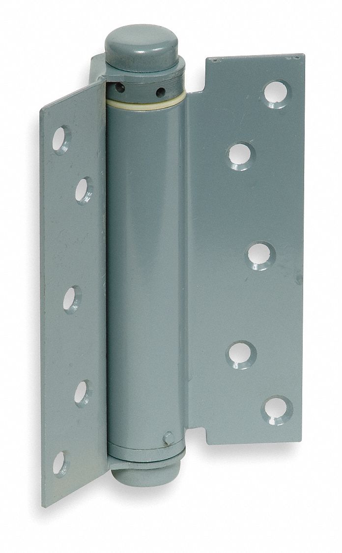 Grainger Approved Spring Hinge With Holes Gray Enamel Finish Square Corners 6 In X 2 14 In 6932