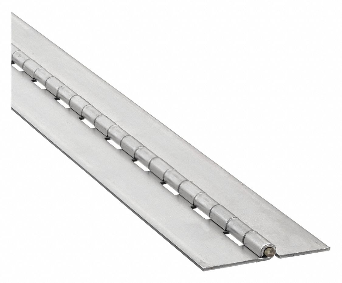 Piano Hinge: Steel, 72 in Leaf Ht, 1 in Leaf Wd