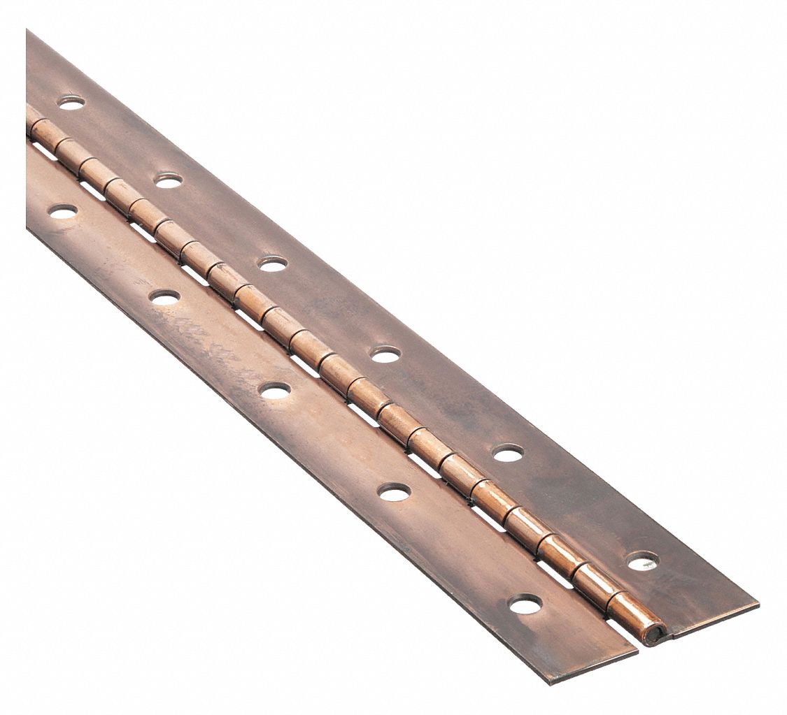 Piano Hinge: Steel, 72 in Leaf Ht, 1 in Leaf Wd