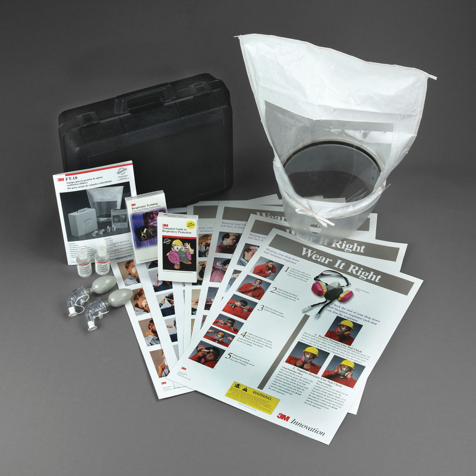 3M Fit Testing Kit, Saccharin Fit Testing Protocol 1CD47FT20 Grainger