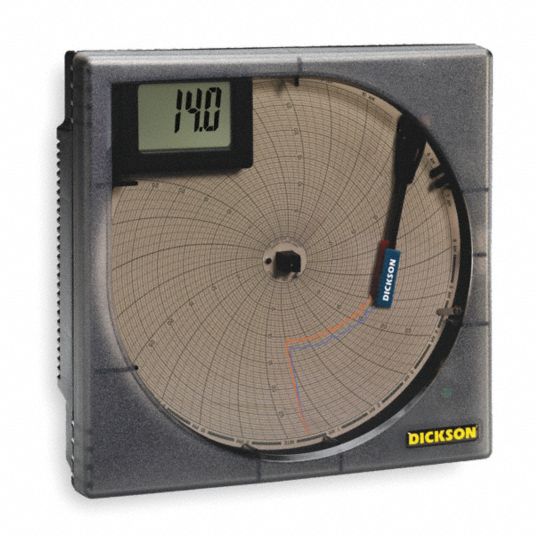 DICKSON, Universal, For 8 in Chart Size, Circular Chart Recorder ...